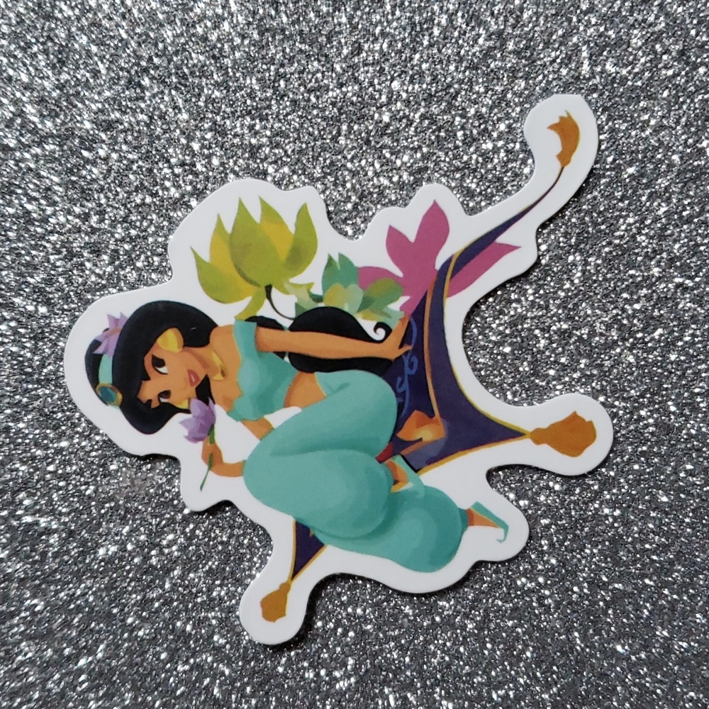 DISNEY Aladdin waterproof sticker Jasmine Flying Carpet